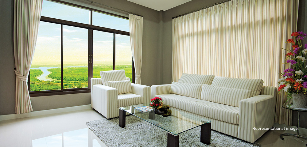 Tall windows for ample natural light & ventilation
