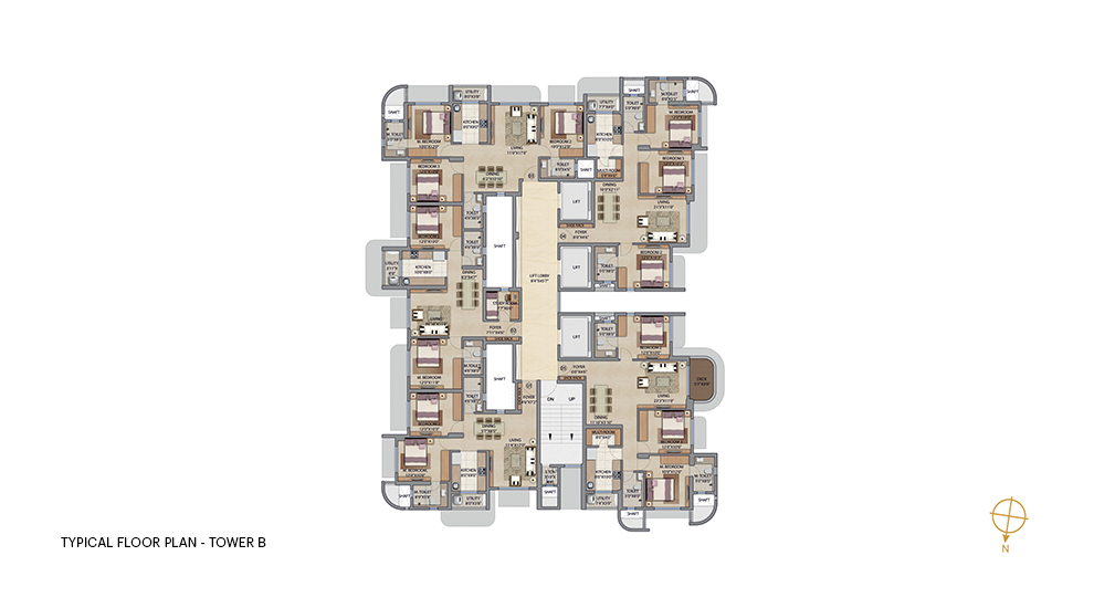 Lodha Bel Air Jogeshwari Floor Plan - Tower B
