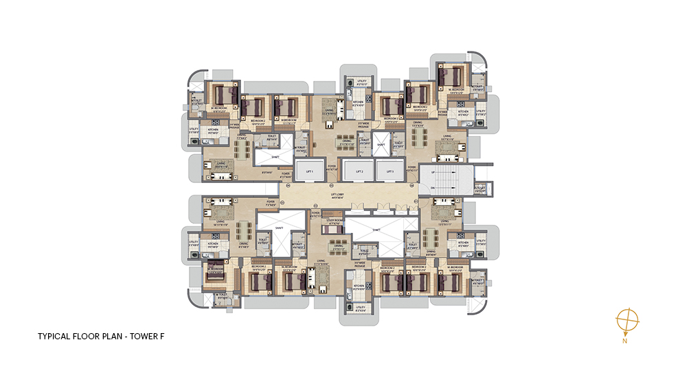 Lodha Bel Air Jogeshwari Floor Plan - Tower F