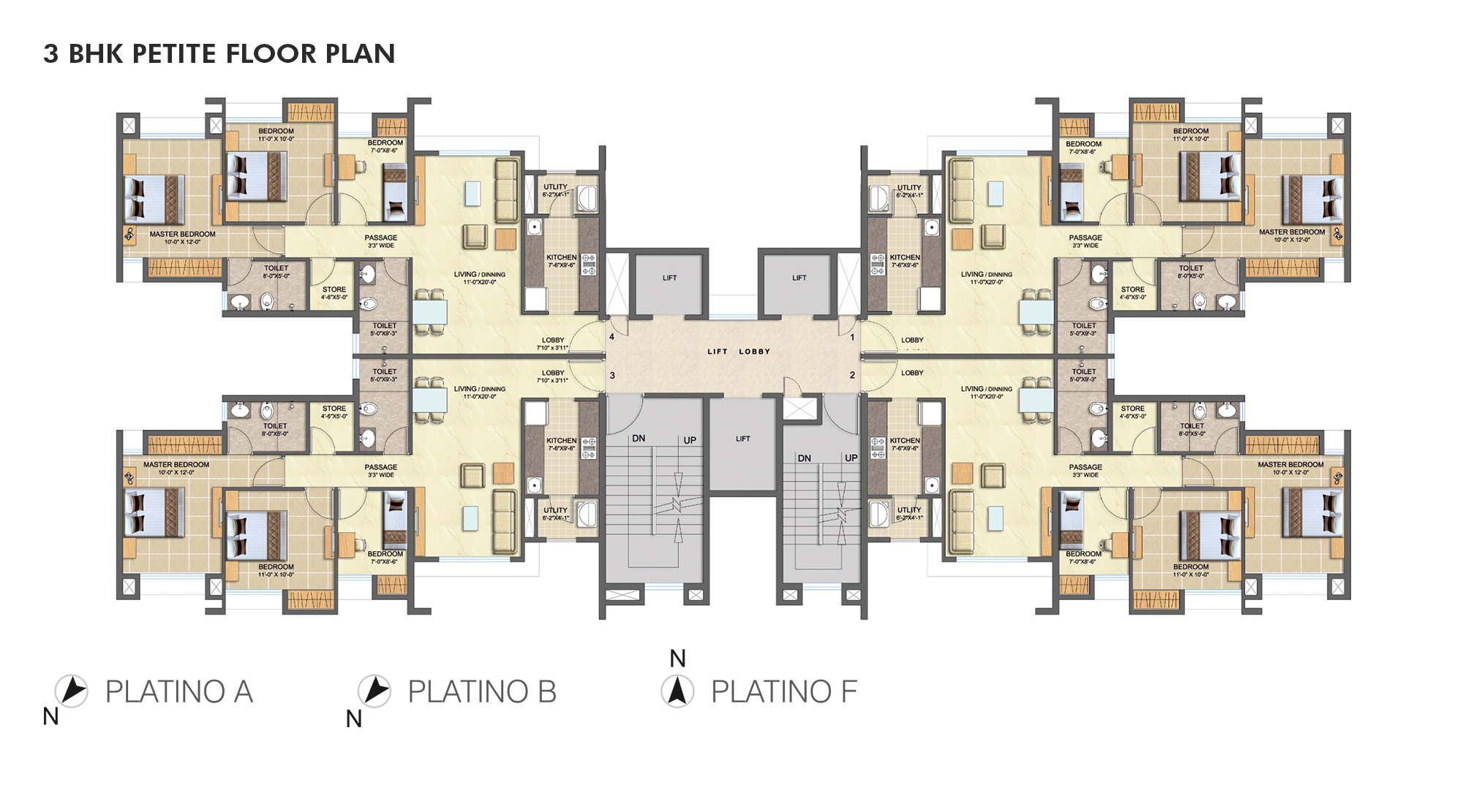 Lodha Splendora Floor Plan - 2 BHK Luxe Flat