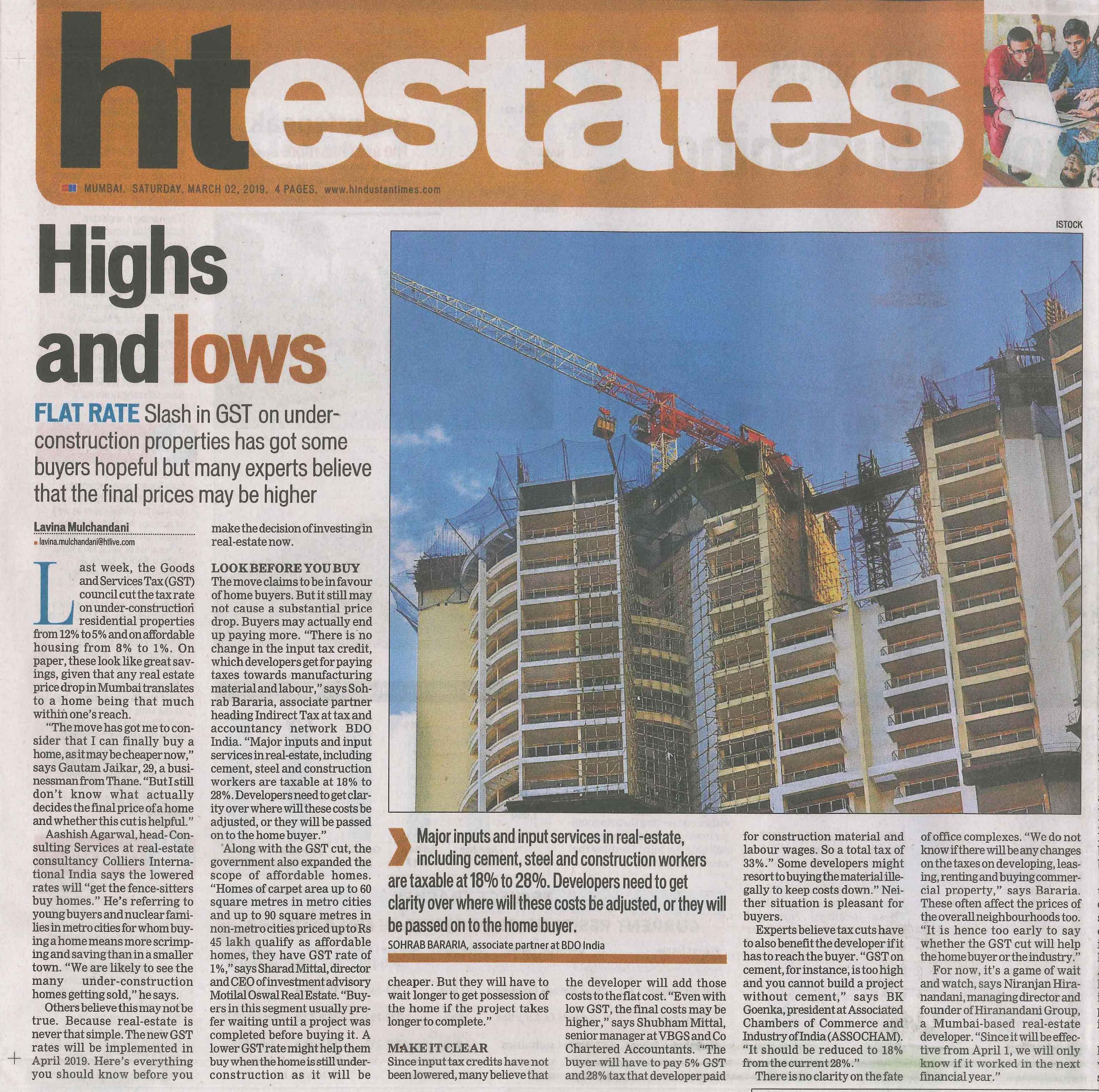 Highs and Lows - HT Estates